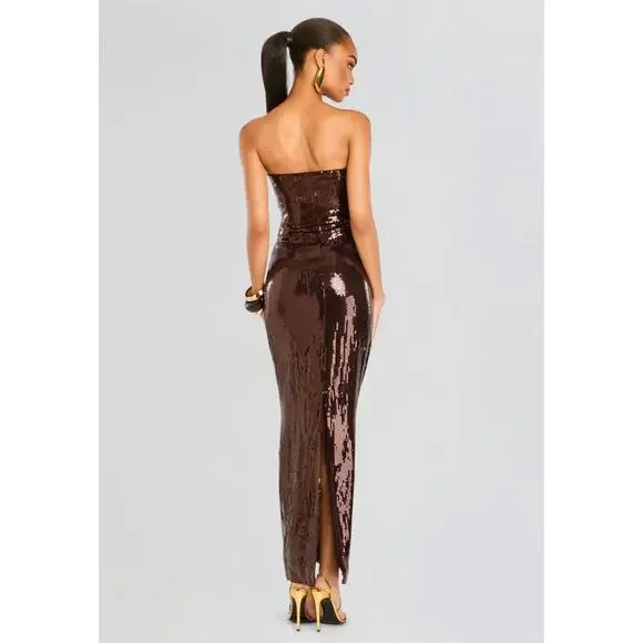 retrofete Ember Dress in Dark Chocolate - Picture 4 of 14